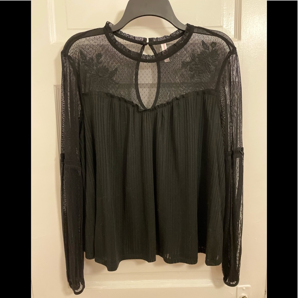 Xhiliration Blouse - Black - Size: XL